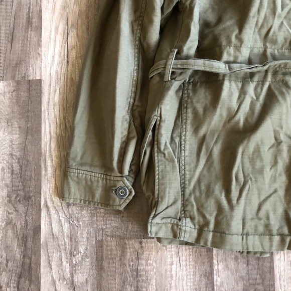 Free People In Our Nature Military Green Wrap Cargo Jacket M - Picture 14 of 14